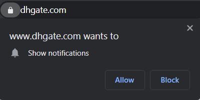 Chrome Show Notifications Popup example