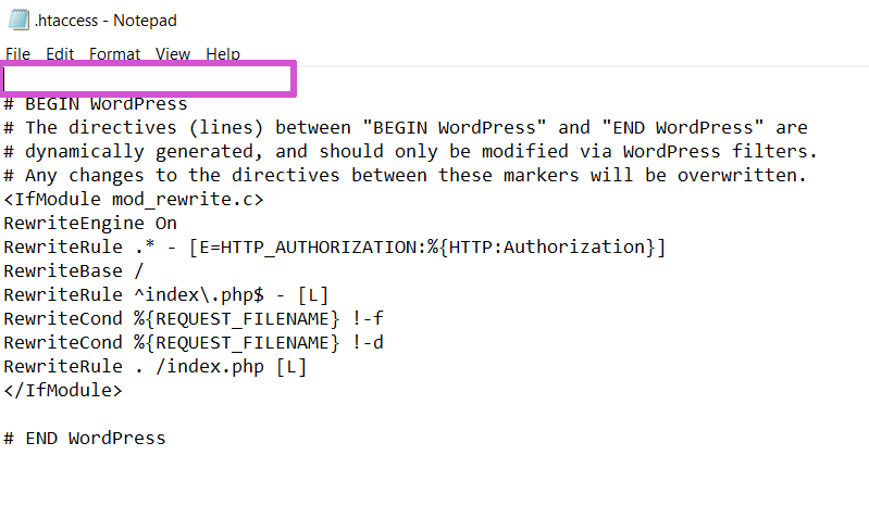 Default WordPress .htaccess File