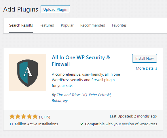 All In One WP Security & Firewall - WordPress Plugin
