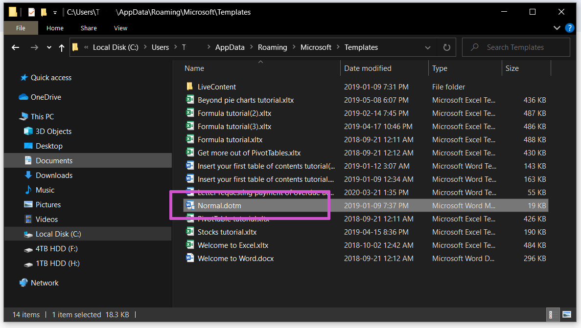 Change the Microsoft Word Default Template Tech Stumped