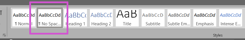 Microsoft Word - Styles settings