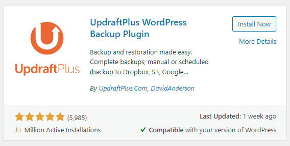UpdraftPlus WordPress Plugin