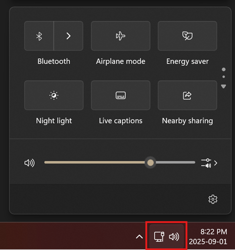 quick-settings-menu-1 Windows 11 quick settings menu